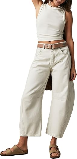 We The Free Good Luck Mid-Rise Barrel Jeans