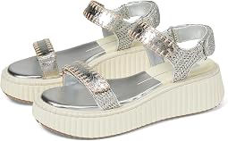 Silver Distressed Leather