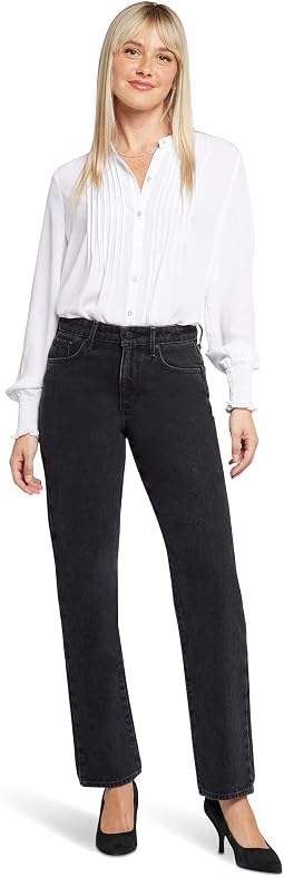Brooke High-Rise Loose Straight Jeans in Vintage Black