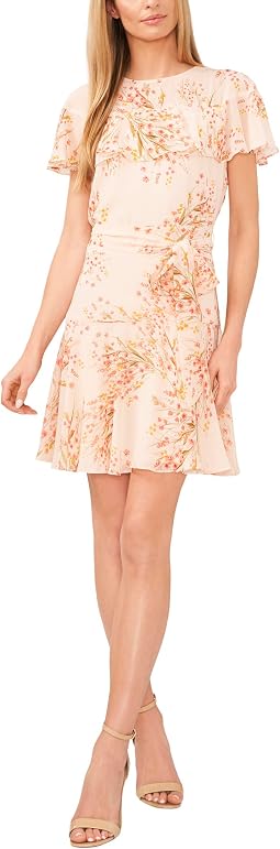 Женское платье с воланами Ruffle Yoke Waist Tie