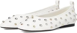 Warm White Stud Leather