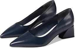 Racer Pointed Toe Block Heel Pump