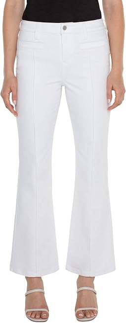 Lucy Bootcut Mid-Rise Stretch Denim Jean with Welt Pocket and Pintuck Details 32"