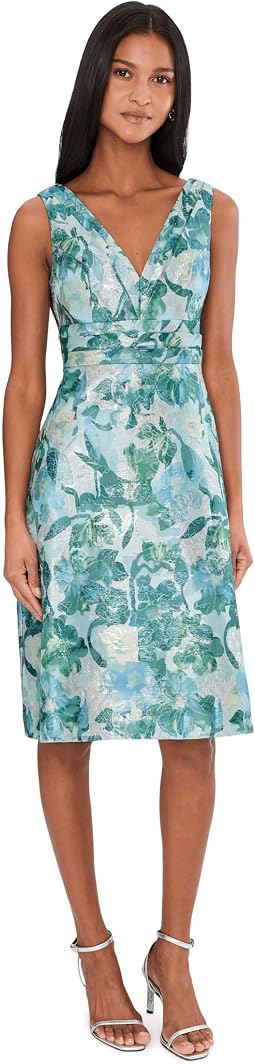 Миди-платье Adrianna Papell Floral Jacquard