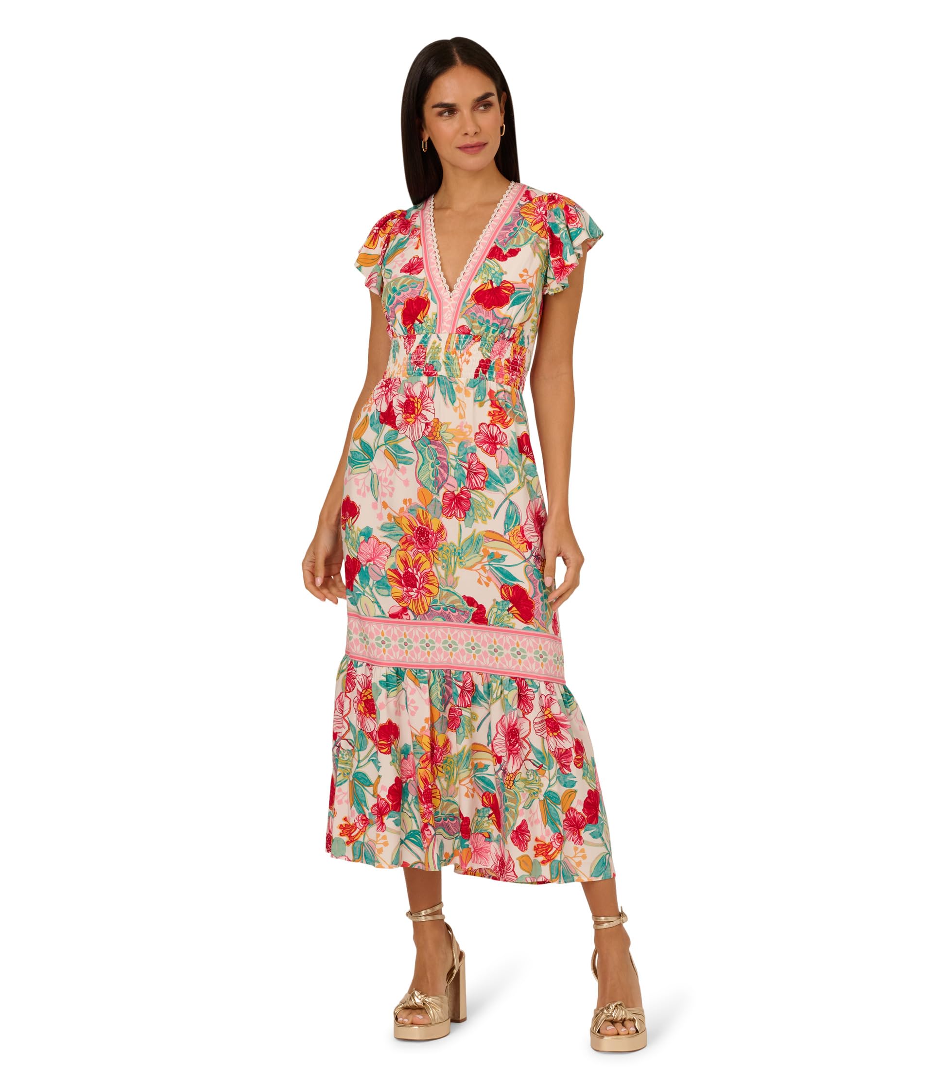 Printed Midi Dress