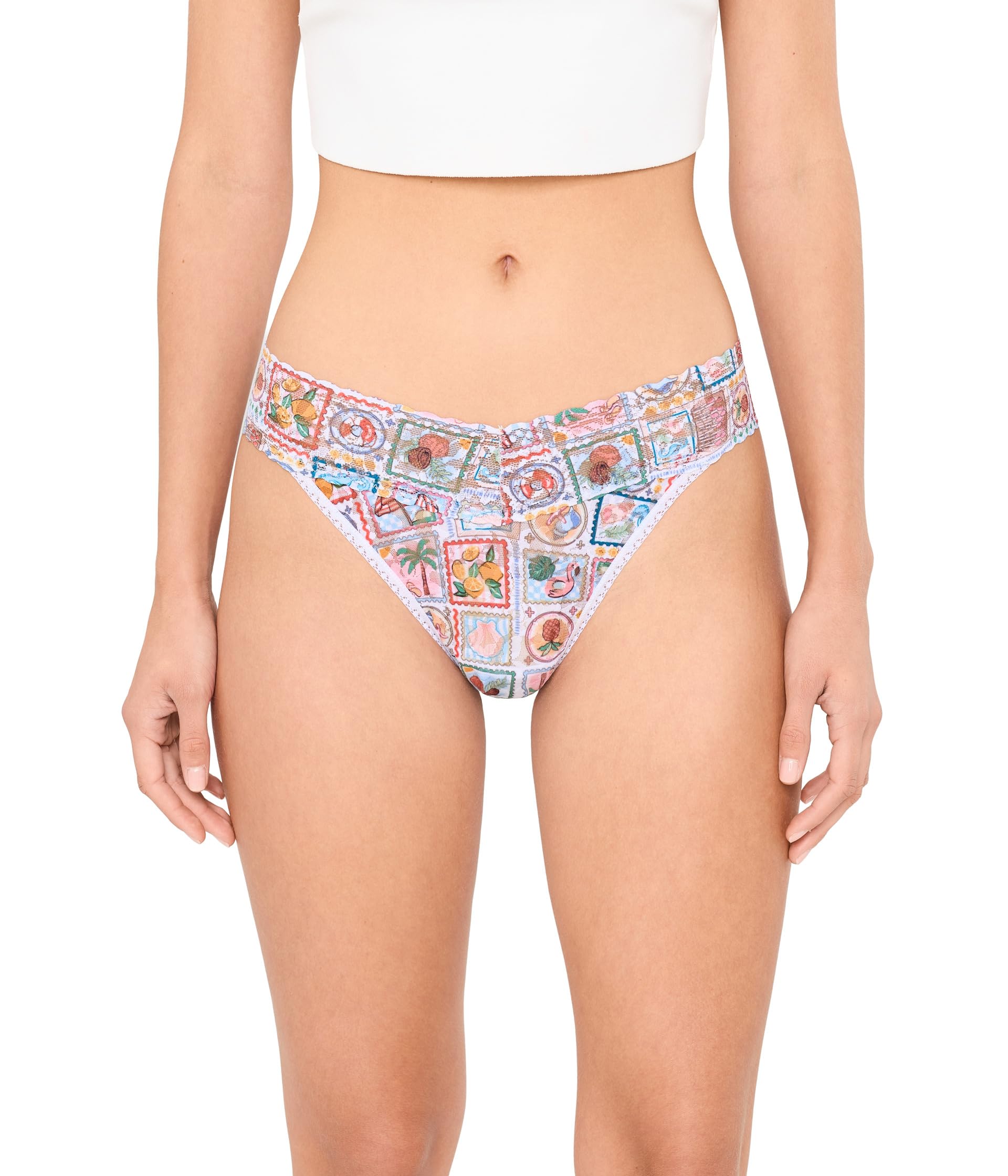 Signature Lace Printed Original Rise Thong