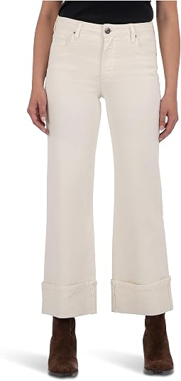 Meg High Rise Fab Ab Wide Legs Roll Up Regular Hem