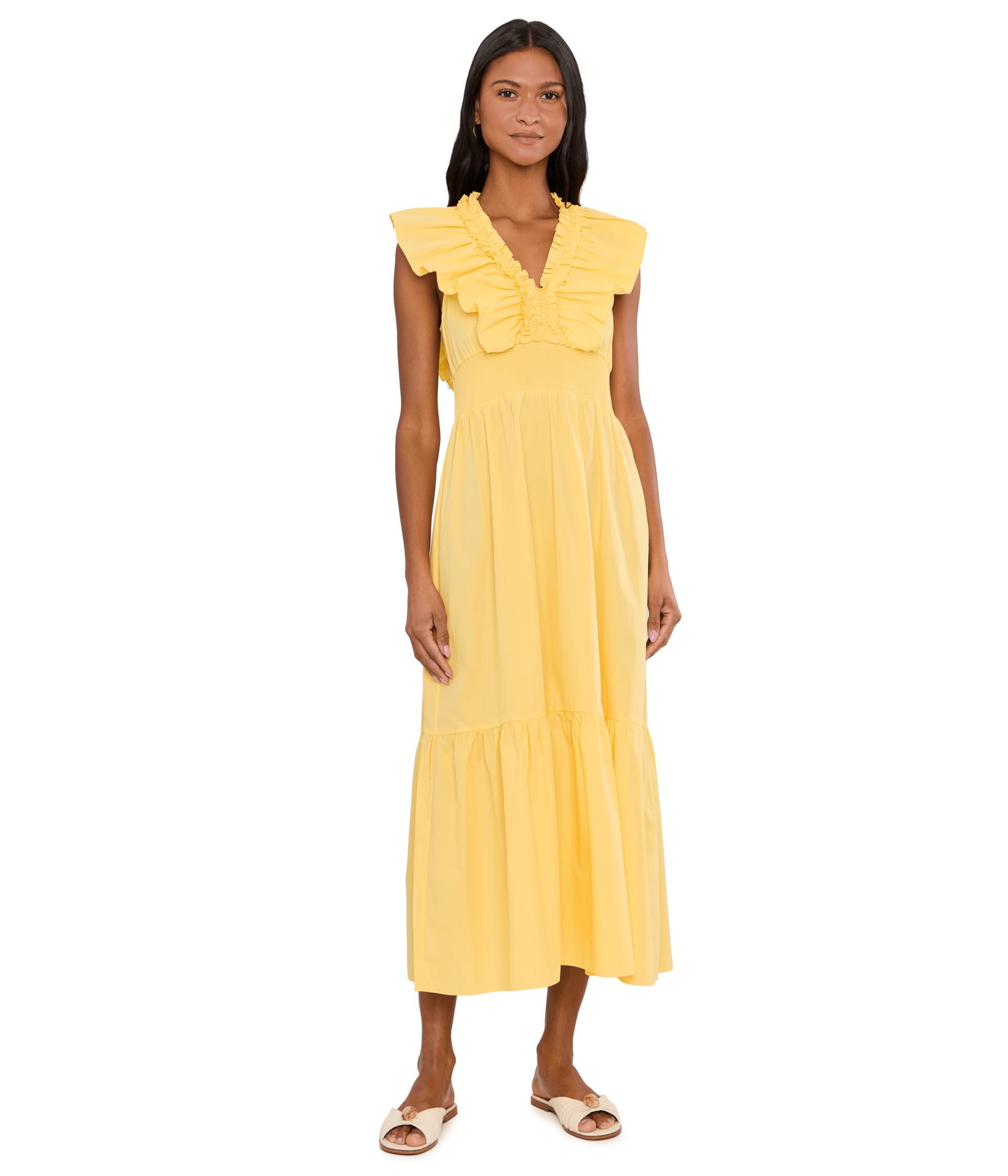 Женское платье Ruffle Front Maxi