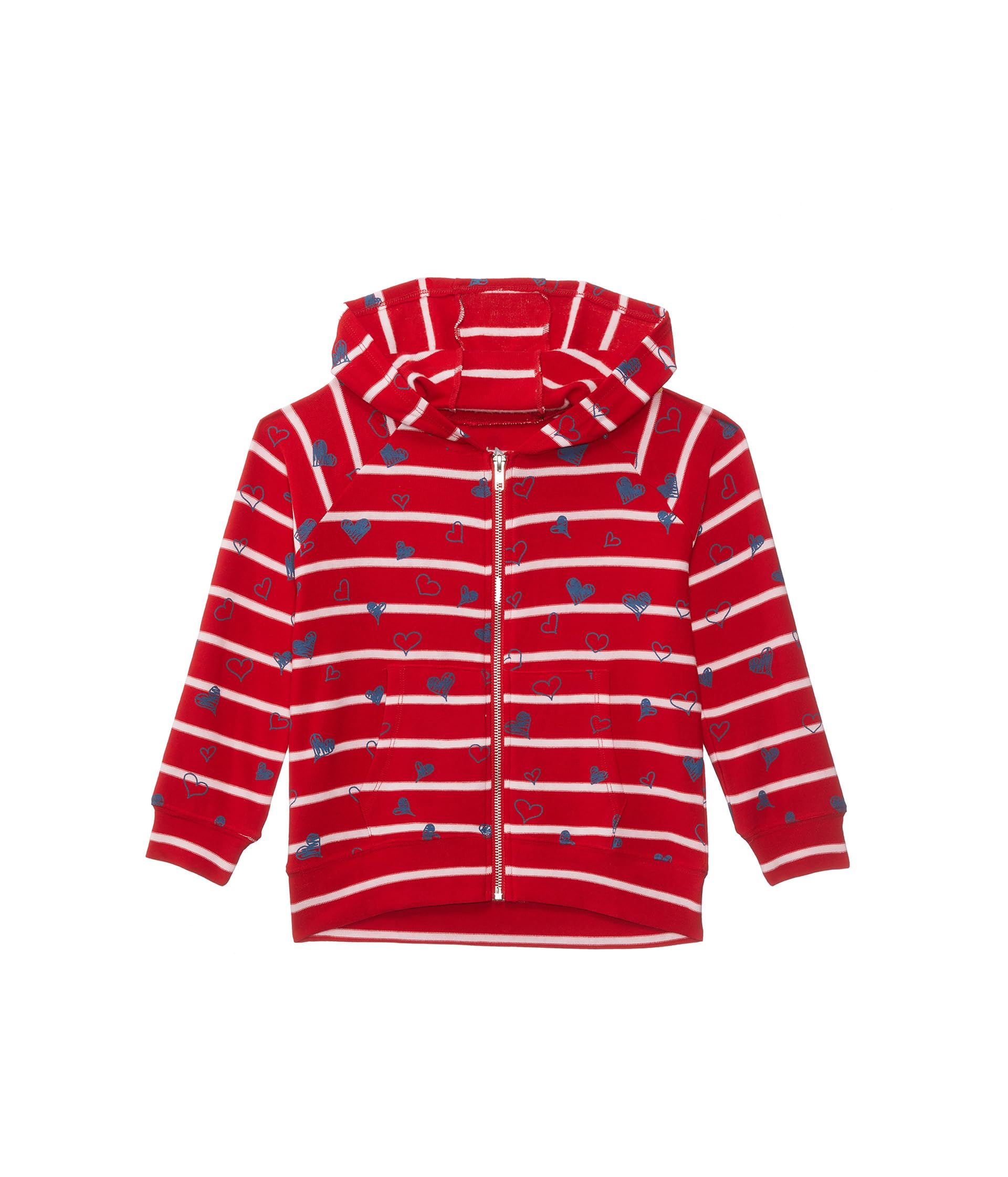Heart Stripe Zip-Up Hoodie (Little Kids/Big Kids)