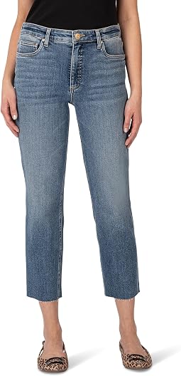 Rachael High Rise Fab Ab Mom Raw Hem