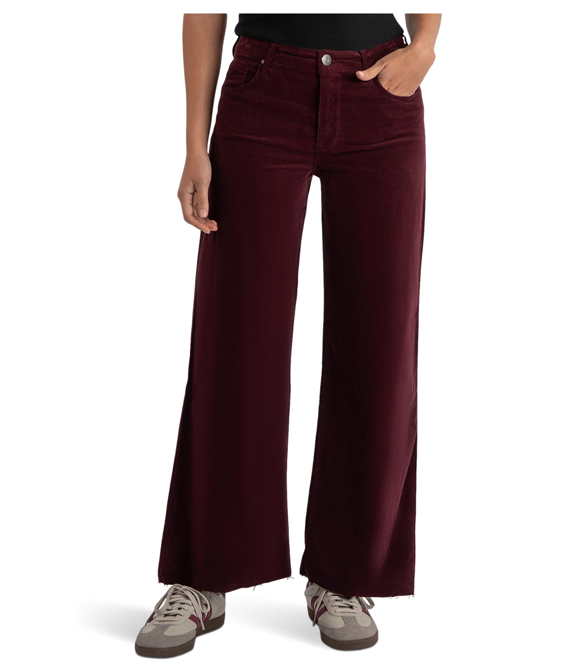 Брюки Meg High Rise Fab Ab Wide Leg с необработанным краем