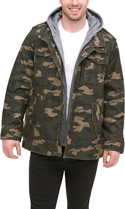 Levi's Мужская Washed Cotton Hooded Military куртка