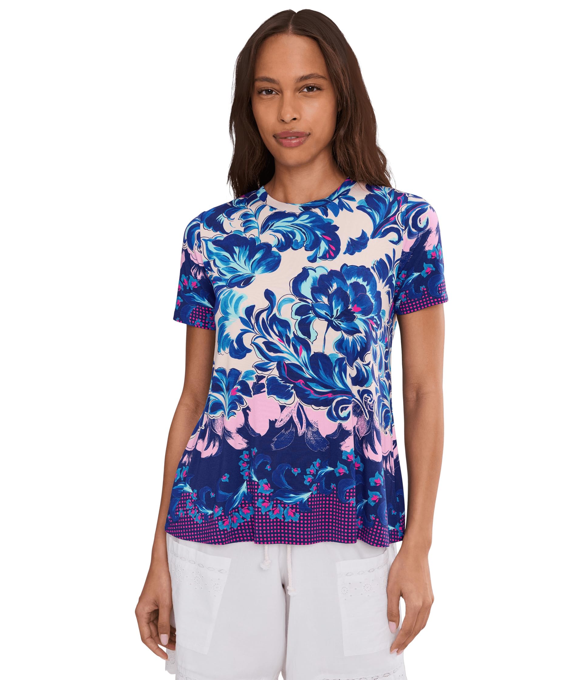 Футболка Johnny Was The Janie Favorite Short Sleeve Crew Neck Swing Tee