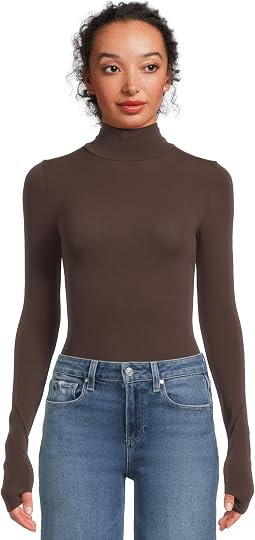 Ballet Body Turtleneck Bodysuit With Thumbholes
