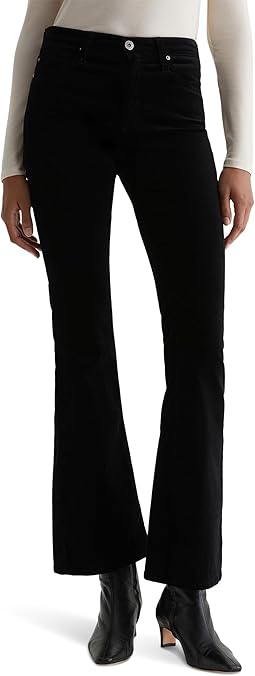 Farrah Mid Rise Bootcut Jeans in Super Black