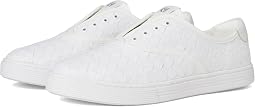 White Woven Canvas/Leather/White