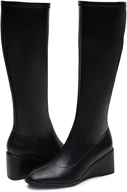 Black Stretch Faux Leather