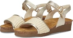 Radiant Gold Leather/Blonde Raffia
