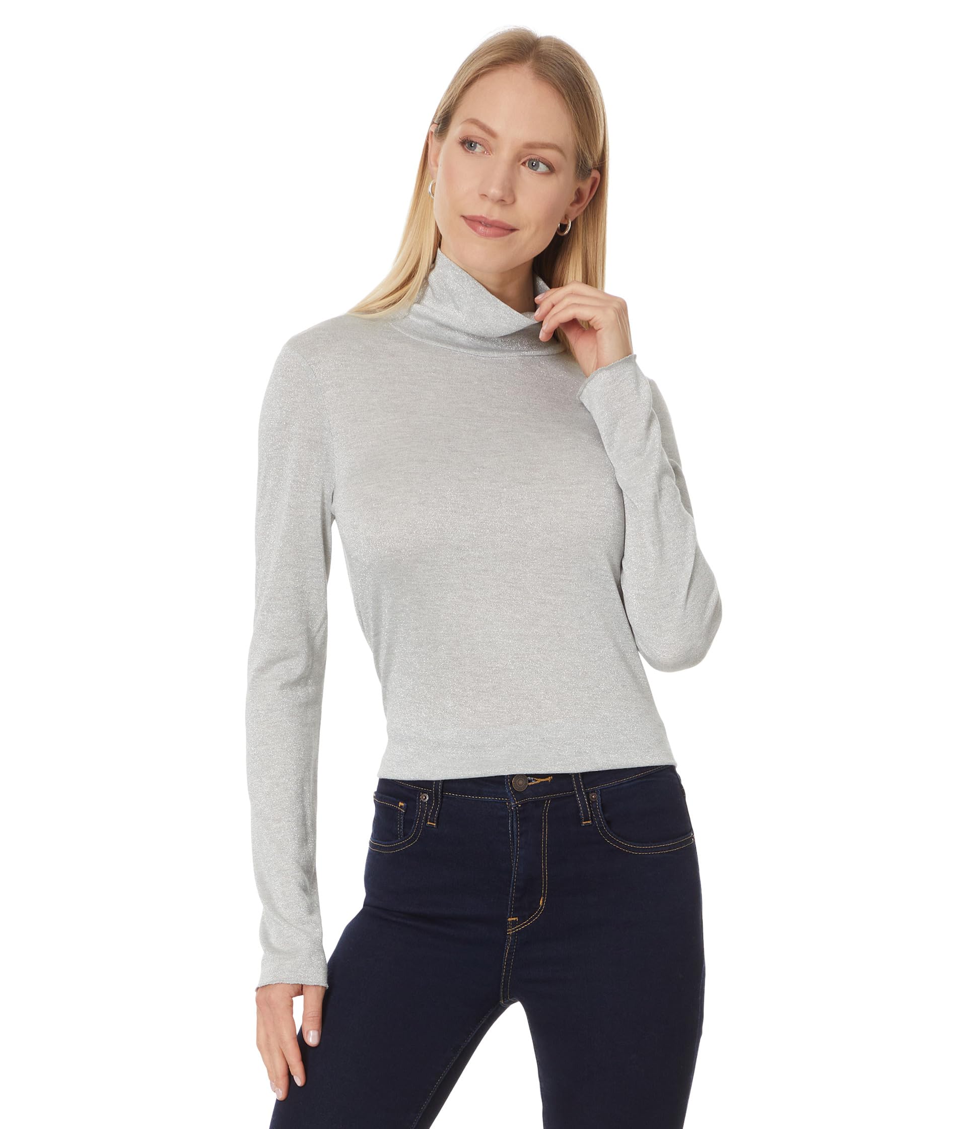 Женский топ Maddox Metallic Turtle Neck