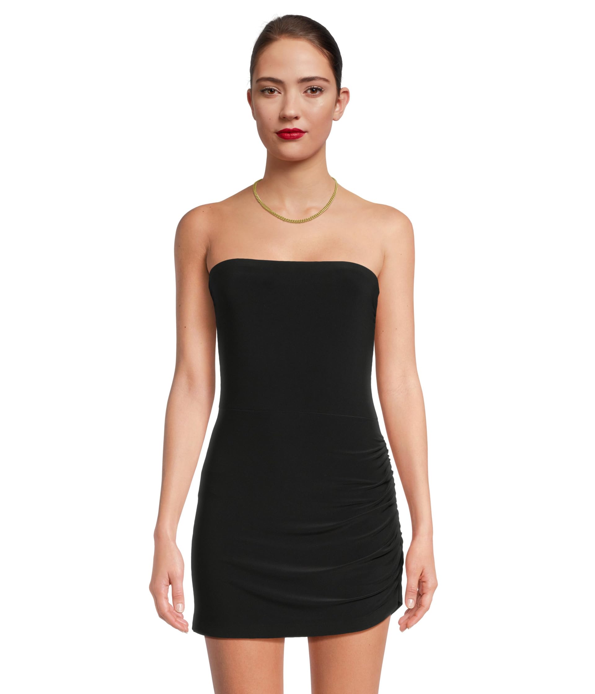 Платье для пиклбола без бретелей Strapless Side Drape от Norma Kamali для женщин