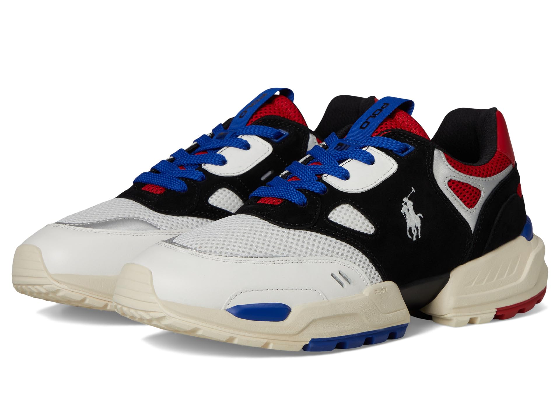 Suede Leather Mesh-Polo Jgr Pp-Sneakers-Low Top Lace