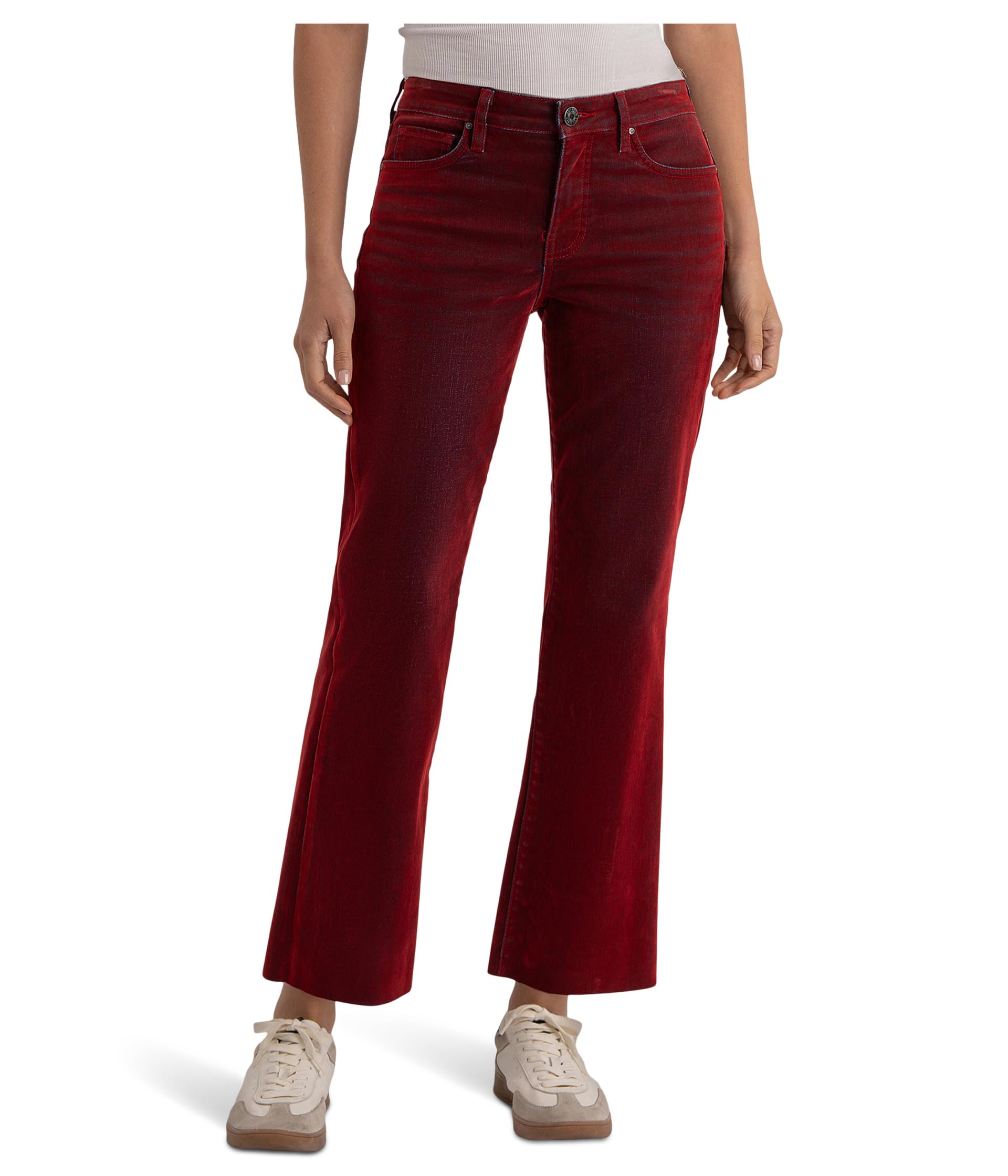 Kelsey High-Rise Fab AB Ankle Flare With Raw Hem