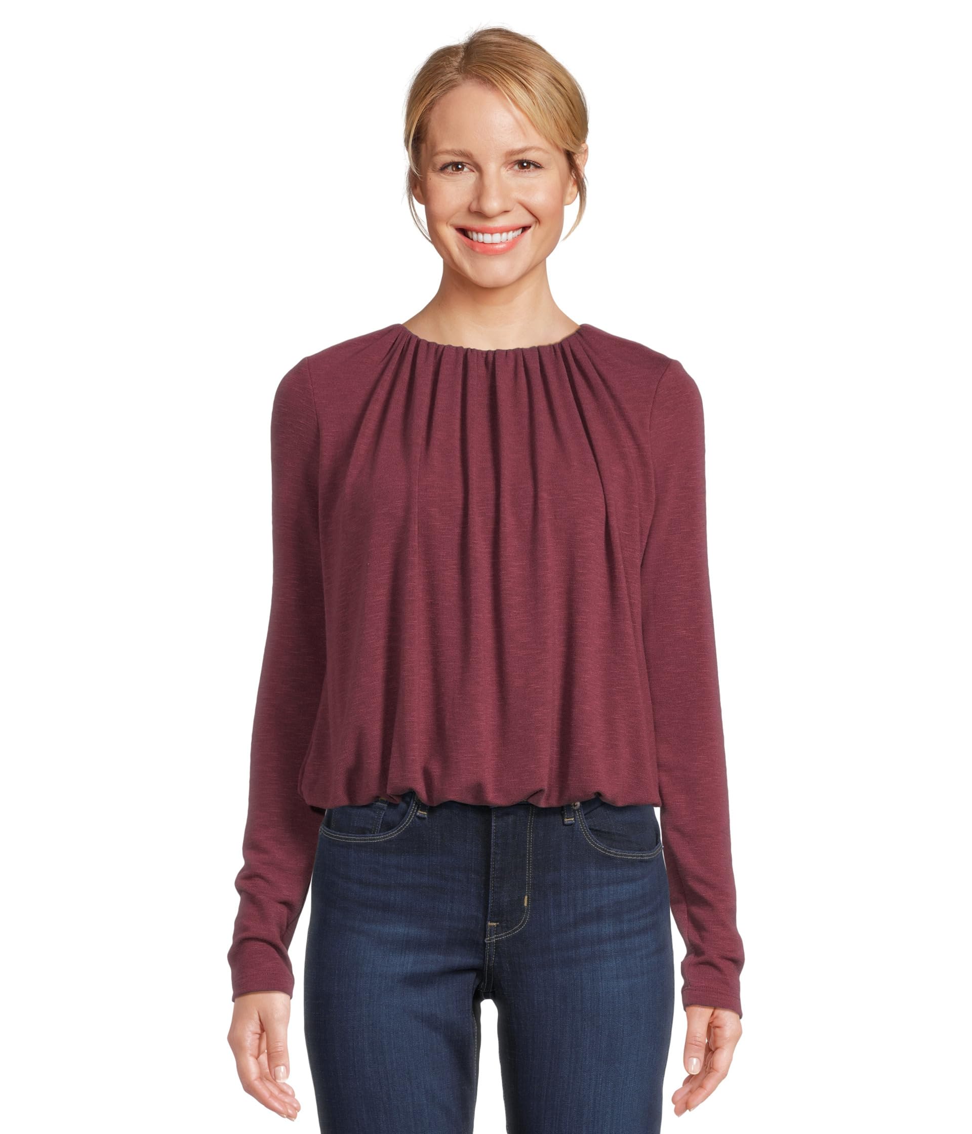 Sona Long Sleeve Bubble Top