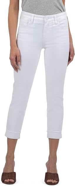 Джинсы Petite Amy Crop Straight Leg в цвете White Noise