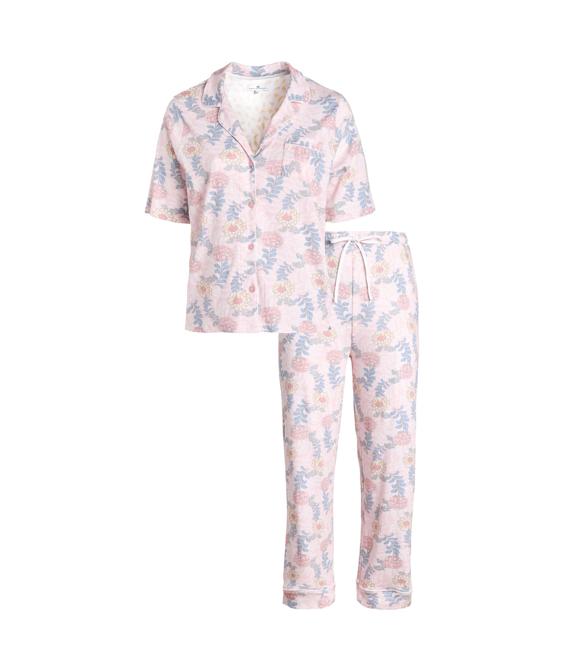 Женский комплект пижам Plus Size Rose Gardens Notch Collar Girlfriend