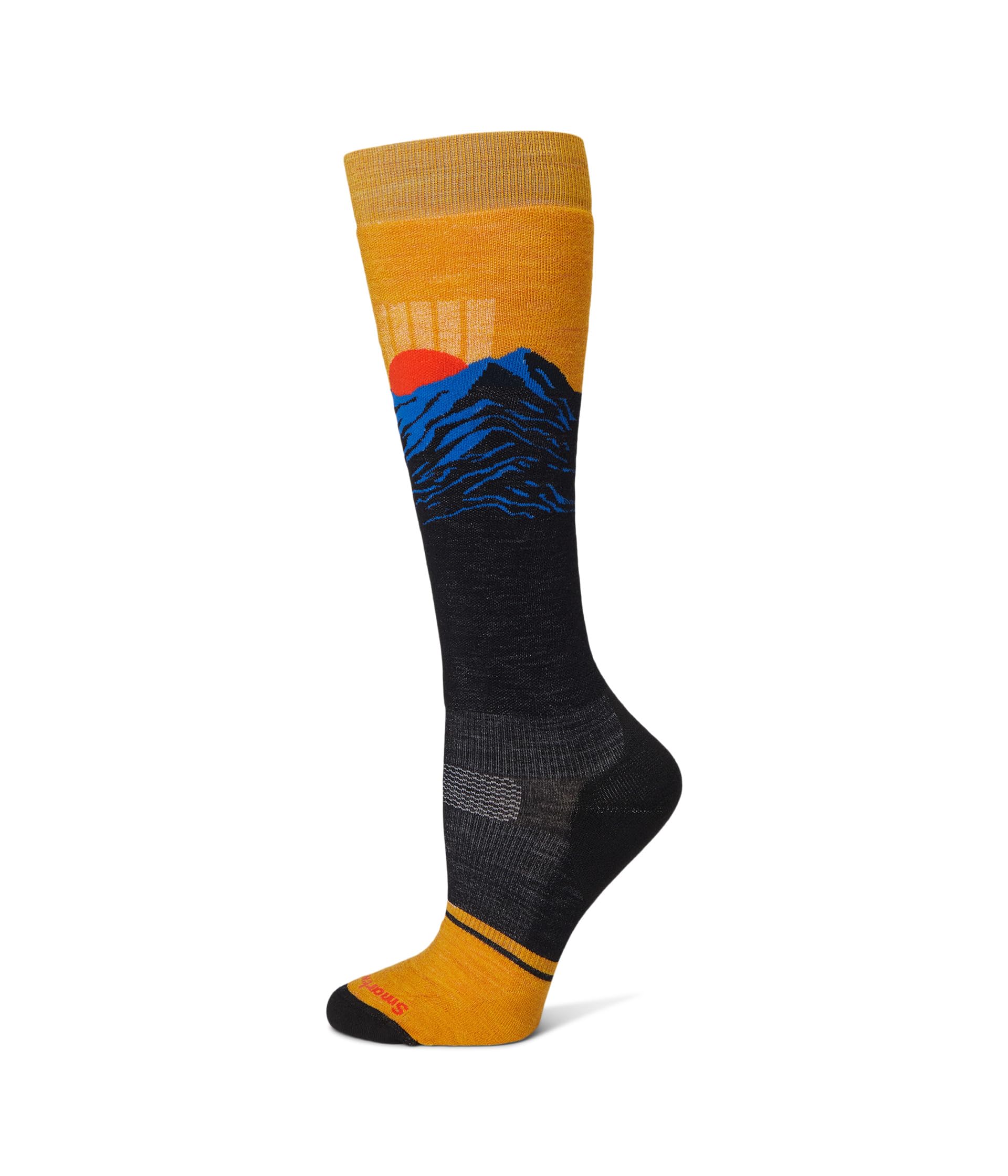 Snowboard Targeted Cushion Valley Sunset Over The Calf Socks