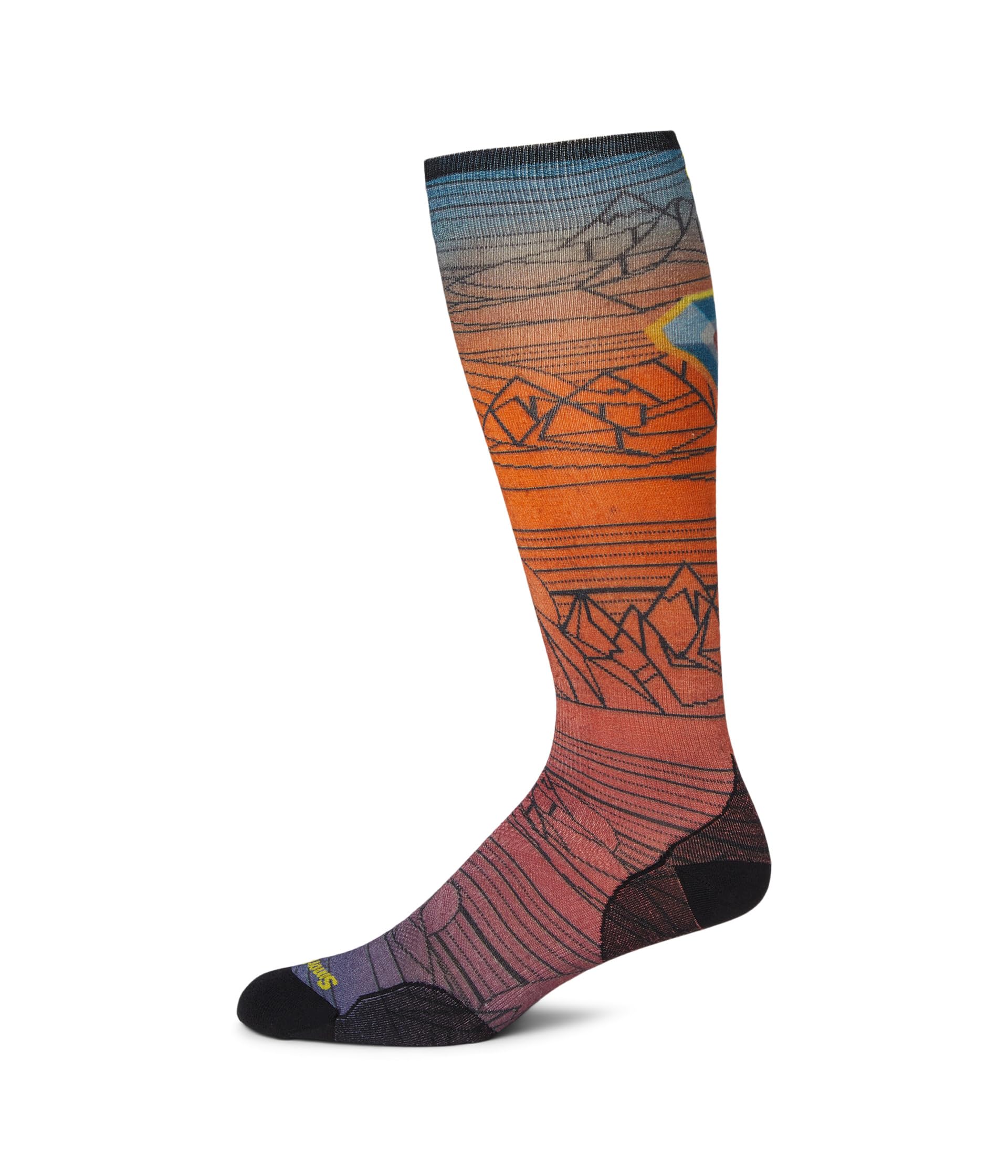 Носки выше колена Ski Zero Cushion Geo Peaks Print