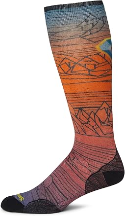 Носки выше колена Ski Zero Cushion Geo Peaks Print