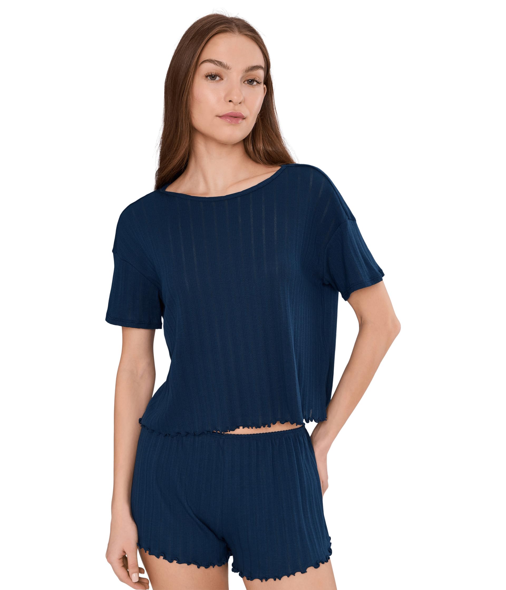 Pointelle Short Sleeve Tee