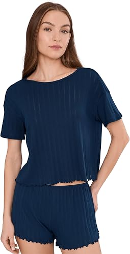 Футболка с коротким рукавом из ажурного трикотажа Pointelle Short Sleeve Tee