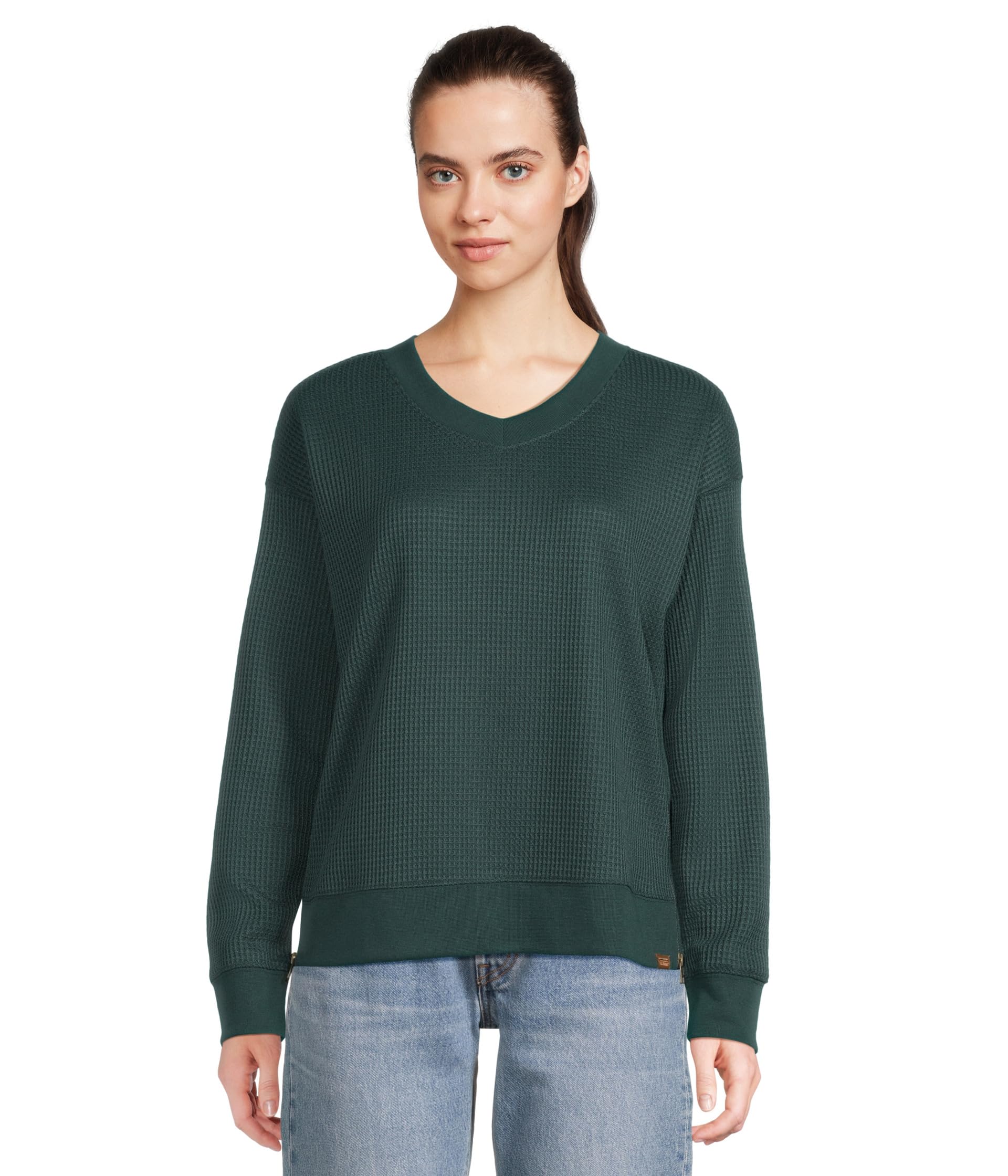 Birchwood Brushed Waffle V-Neck