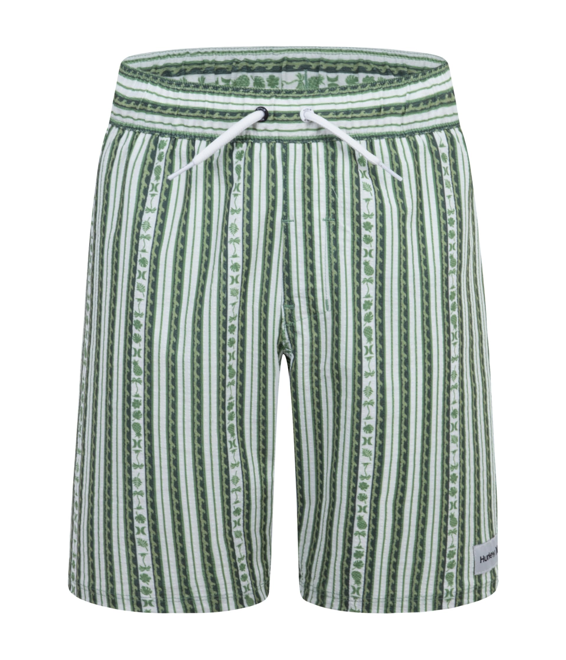 Mini Vacay Stripe Pull On Swim Trunk (Big Kid)