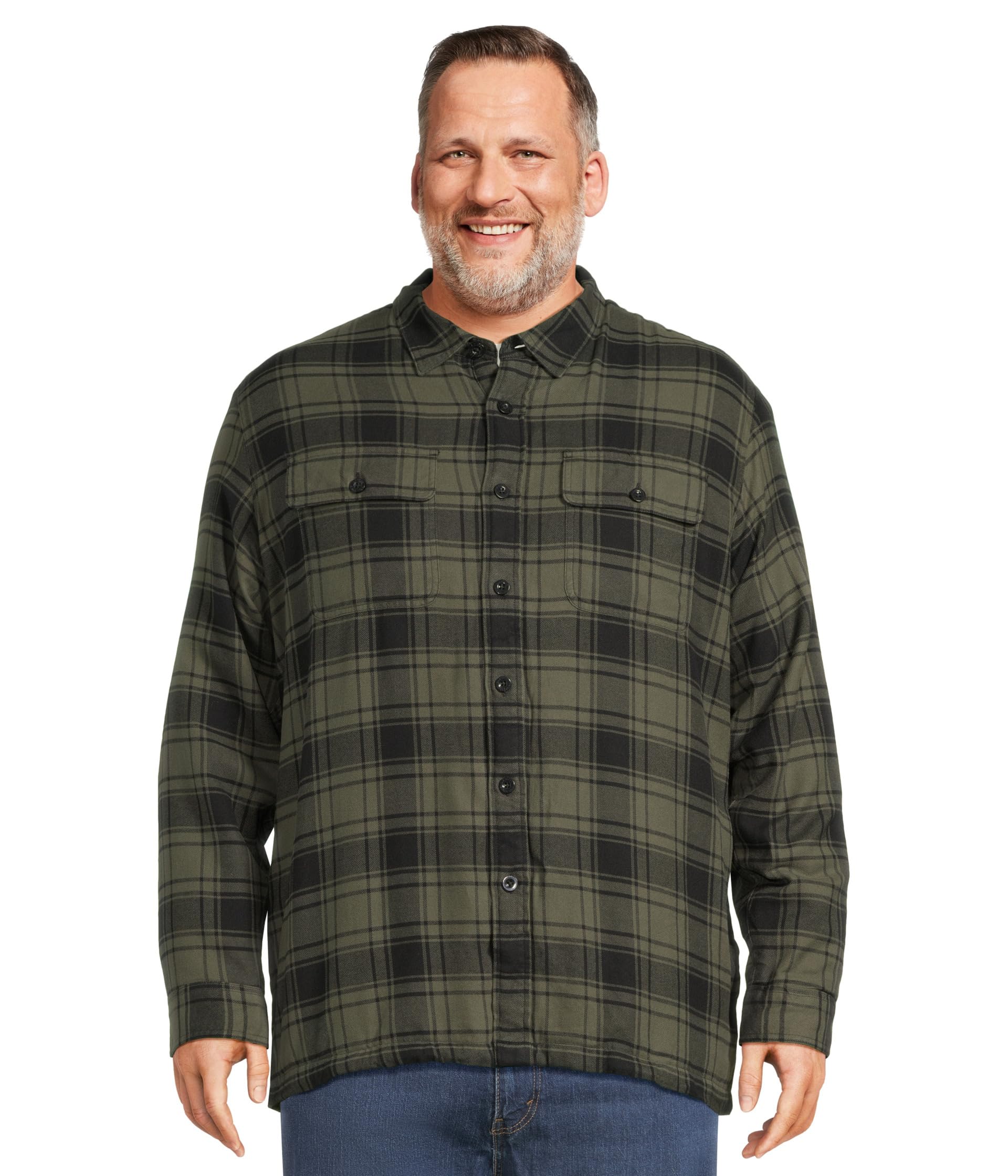 Fleece-Lined Flannel Shirt Traditional Fit