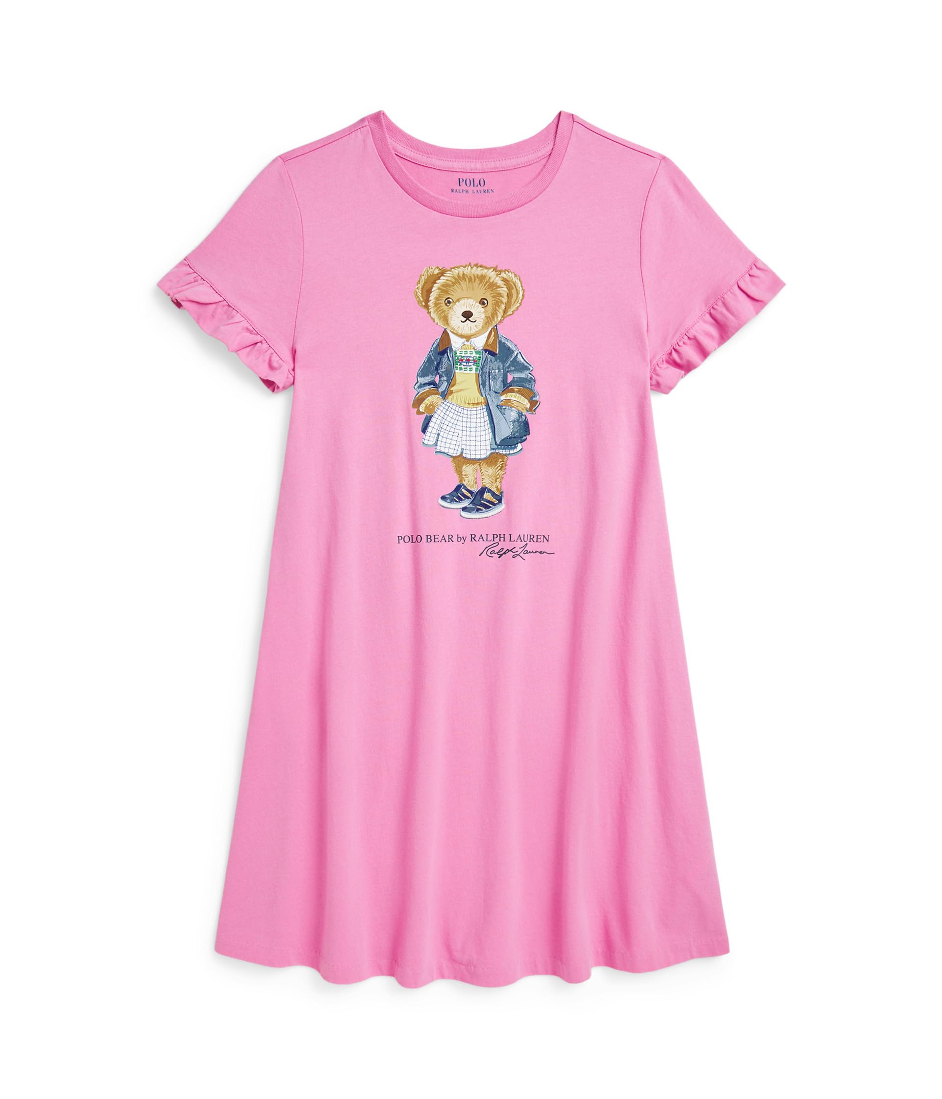 Polo Bear Cotton Jersey Dress (Big Kid)