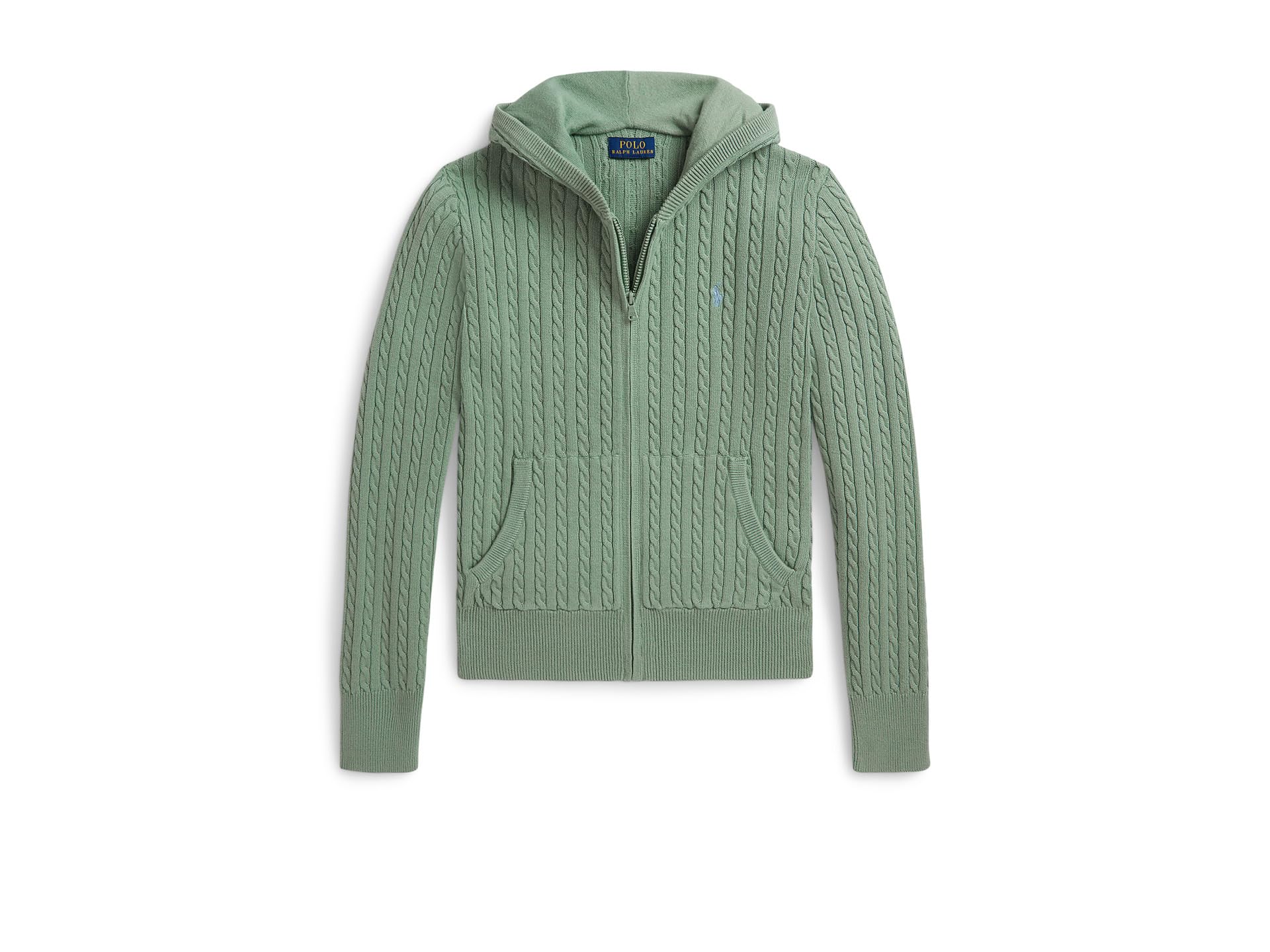 Mini-Cable Cotton Full-Zip Hoodie (Big Kid)