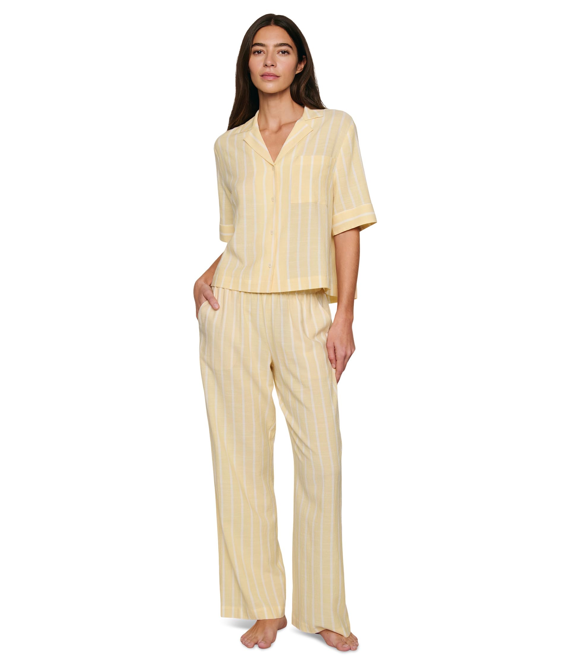 Nautico Relaxed Short Sleeve Pants Pajama Set