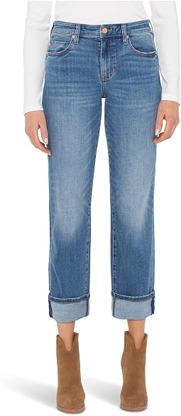 Marley Mid-Rise Girlfriend Cuffed Jeans 30" Uncuffed/ 27" Cuffed Inseam