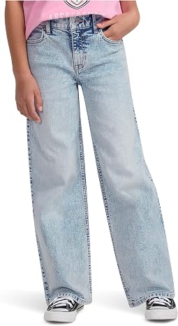 High-Rise Wide Leg Jeans (Big Kid)