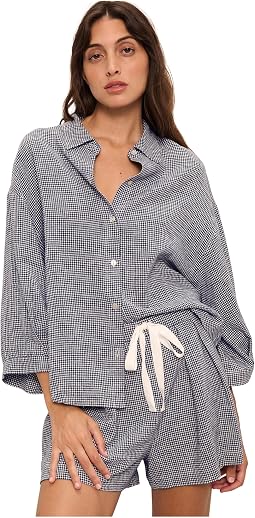Gingham White/Navy