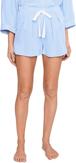 Gingham White/Summer Blue