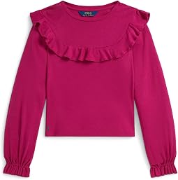 Ruffled Cotton-Modal Top (Big Kid)