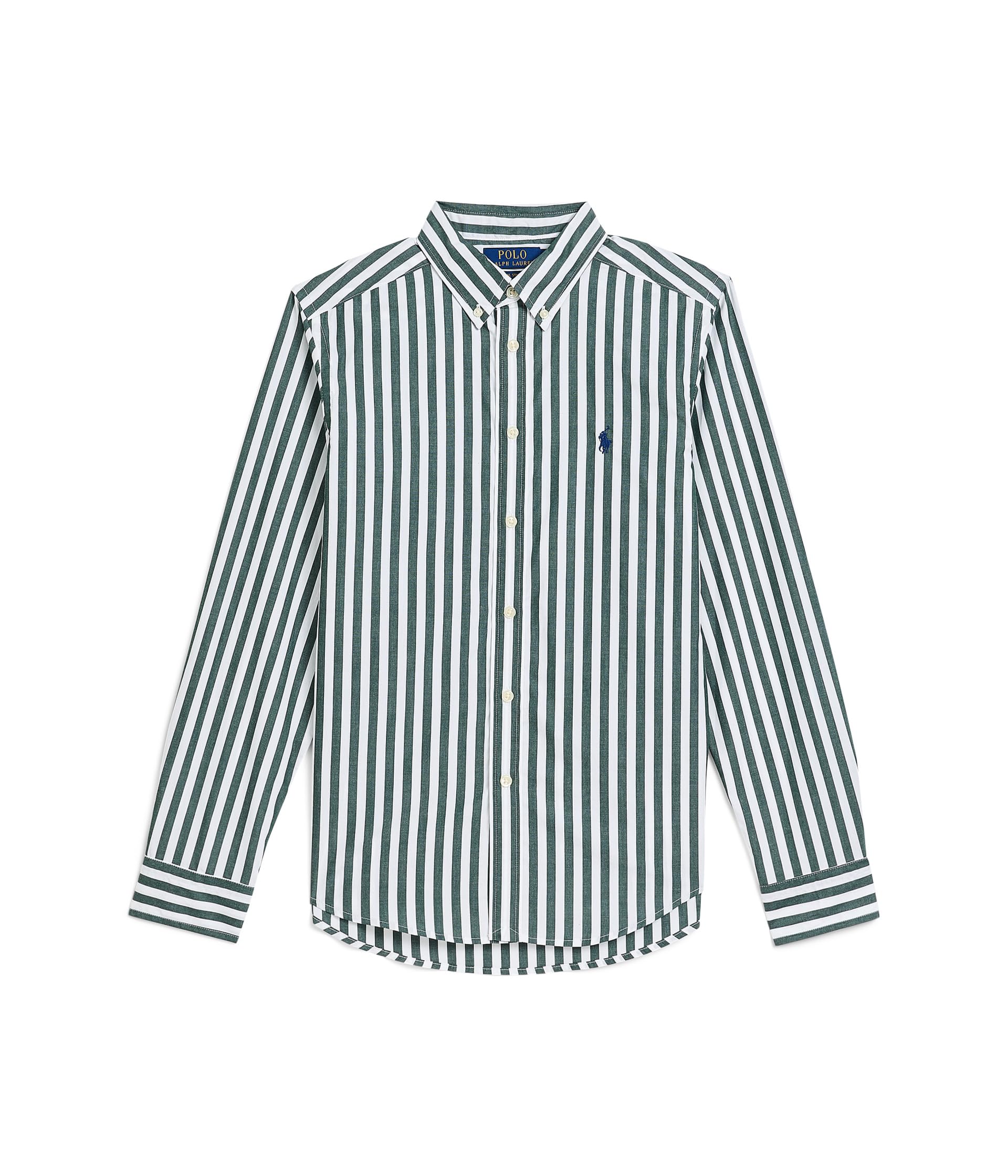 Striped Cotton Poplin Shirt (Big Kid)