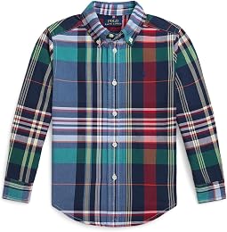 Plaid Cotton Oxford Shirt (Toddler/Little Kid)