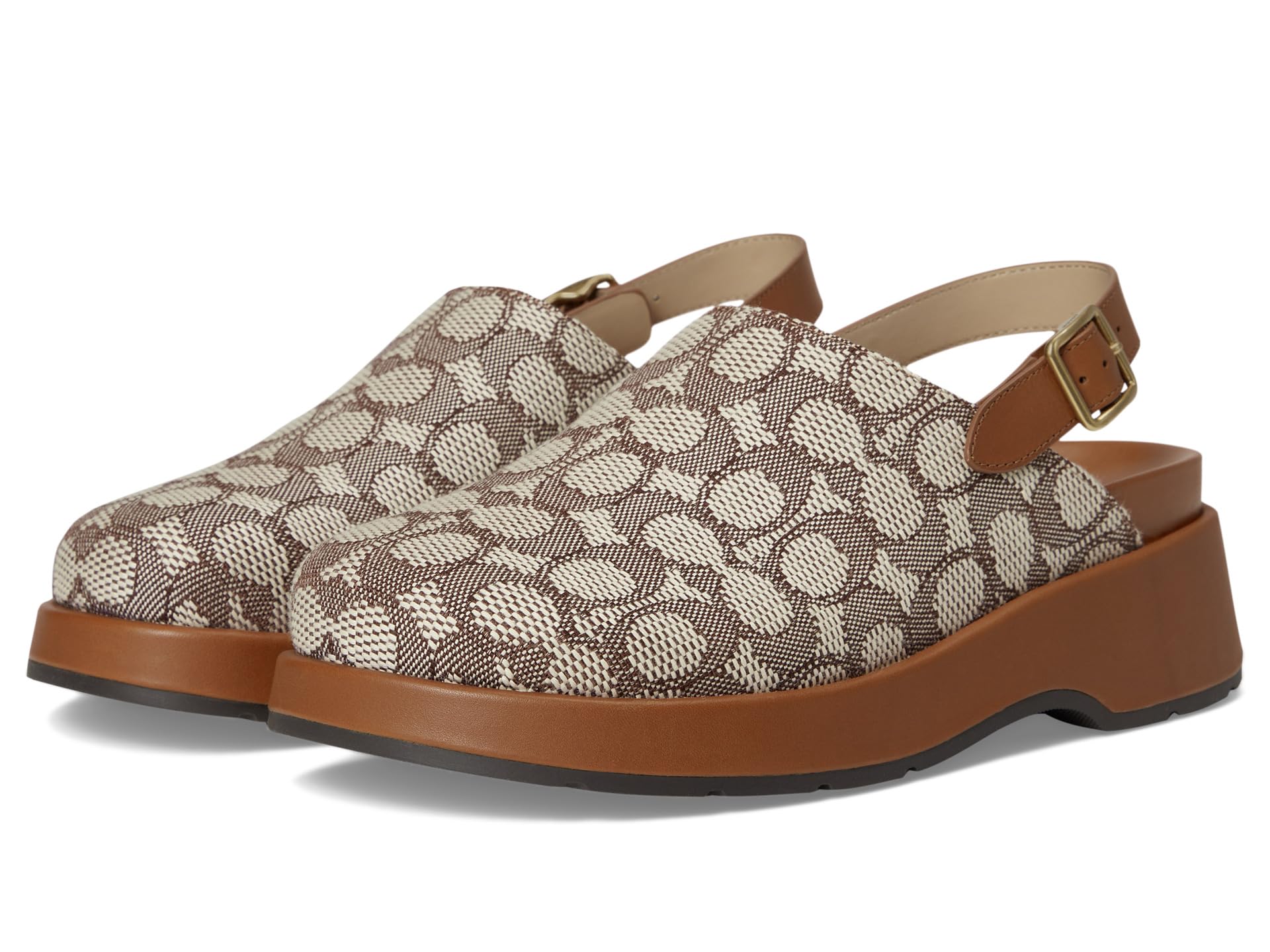 Клоги на платформе Sculpted C In Signature Textile Jacquard