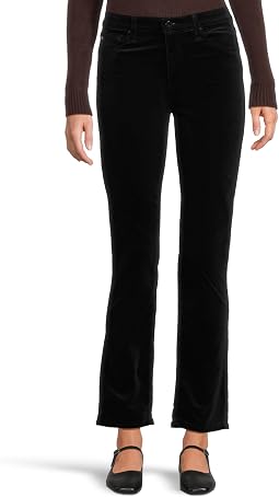Mari Mid Rise Slim Straight Jean In Super Black