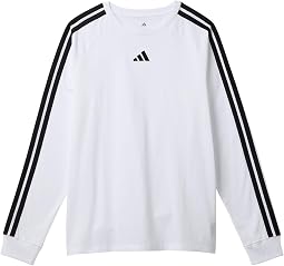 Small Embroidered Logo 3-Stripes Tee (Big Kid)